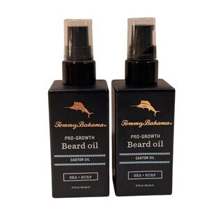 Tommy Bahama Pro-Growth Beard Oil 2 Bottles (2 fl oz x 2) Sea & Surf Castor Oil